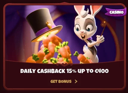 daily cashback 15% up to 400 euro